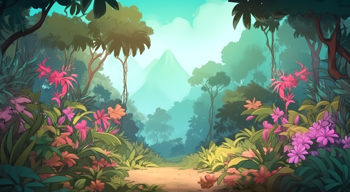 热带雨林游戏背景摄影版权图片下载