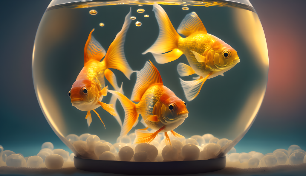 漂亮的小金鱼摄影图版权图片下载