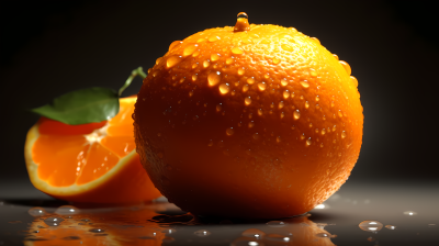 橙子水果鲜活摄影