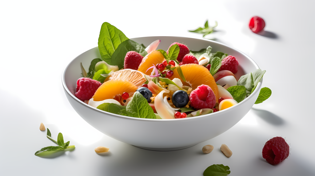 午餐美食白色背景摄影