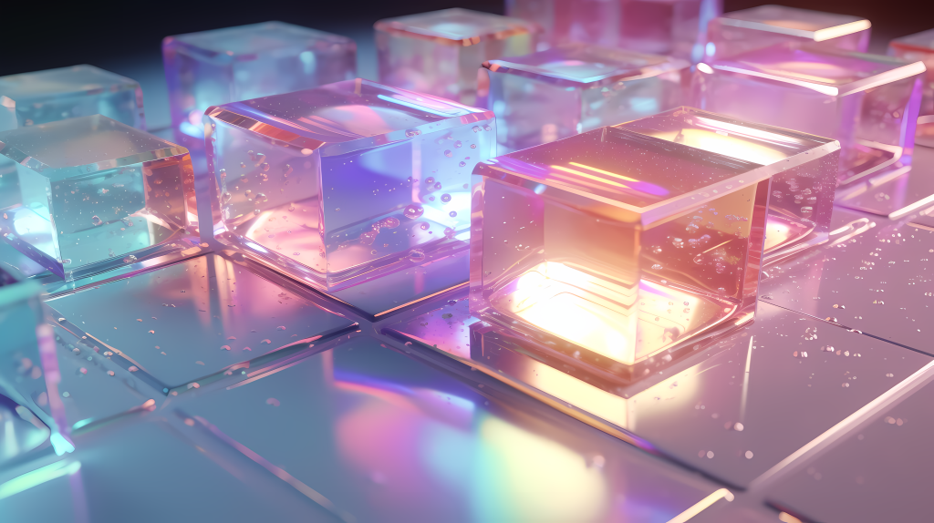 彩色透明玻璃摄影图