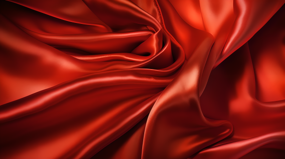 红色丝绸质地的高清亮度摄影图片