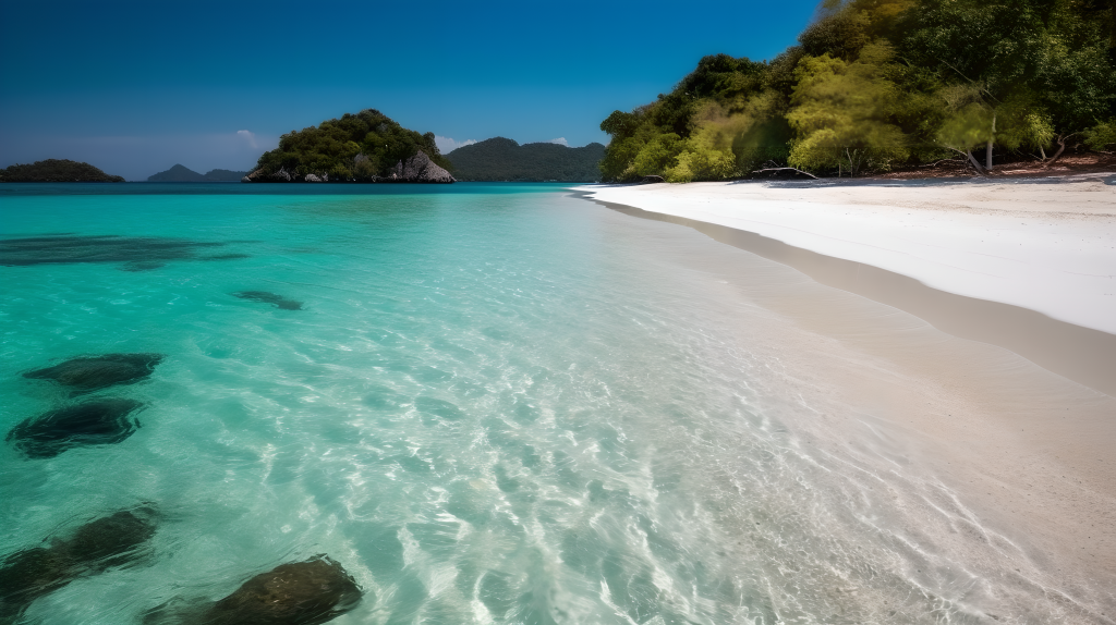 碧海银沙清晰摄影版权图片下载