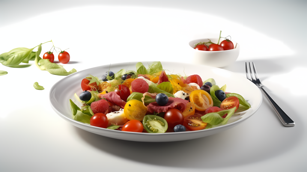 午餐蔬菜沙拉美食摄影版权图片下载