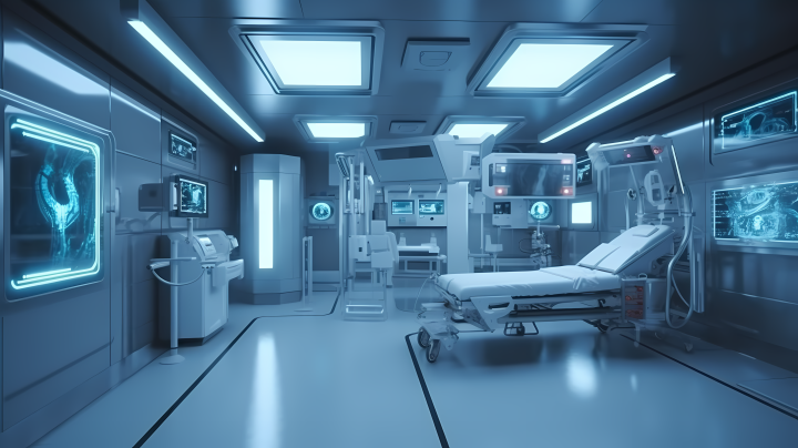 未来医疗设备监控室高科技高清图版权图片下载