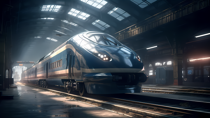 未来城市高速列车高清摄影版权图片下载