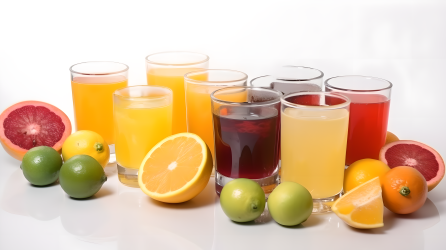 多种清新可口的果汁饮料高清图