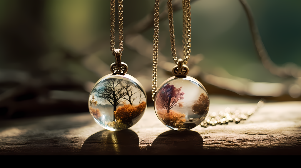 晨曦森林珠链梦幻童话风摄影版权图片下载