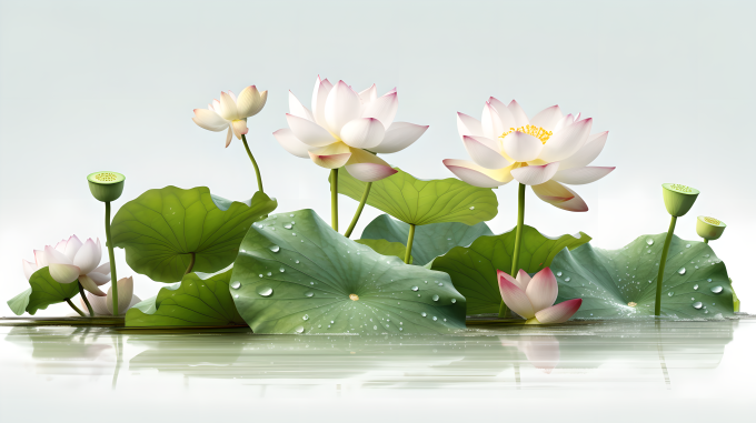 唯美荷塘月色景观图