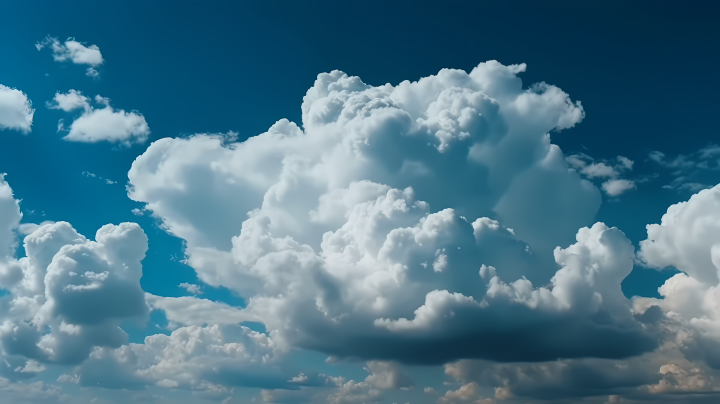 蓝天白云下的自然风光摄影版权图片下载