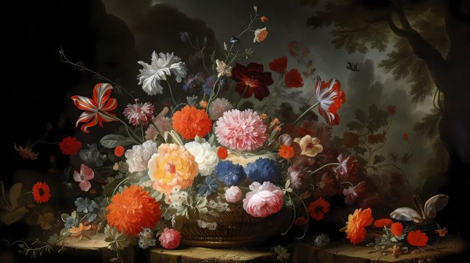 色彩斑斓缤纷花园高清图