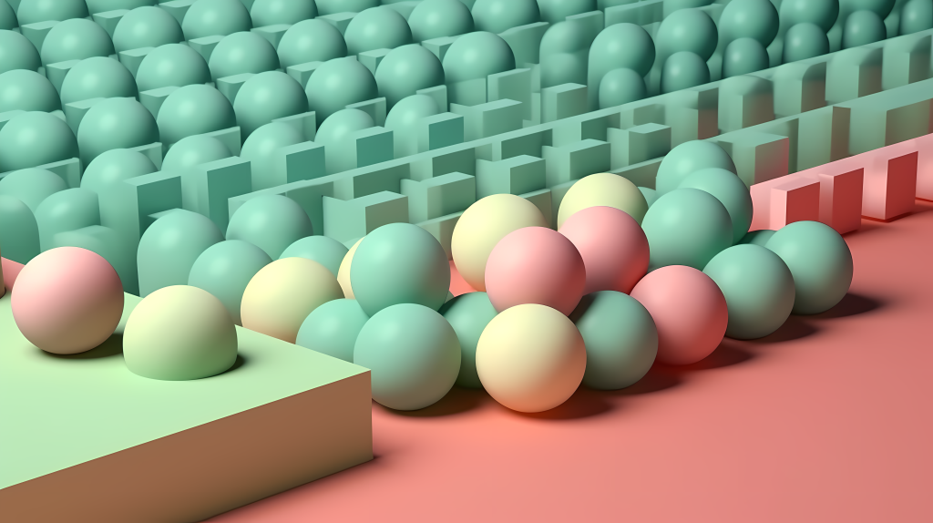 3D几何圆球背景摄影