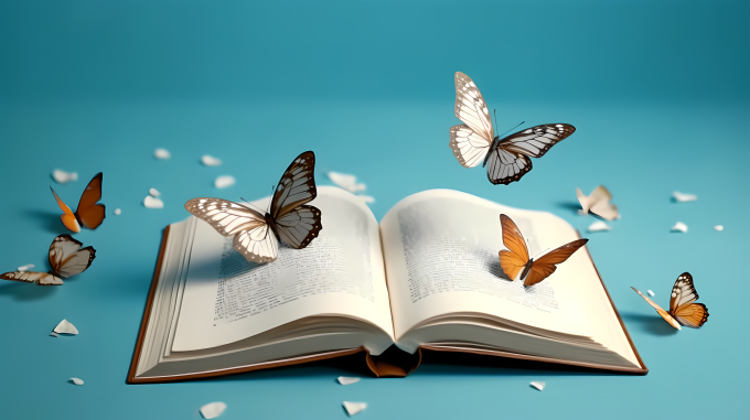 立体艺术书籍书中蝶舞