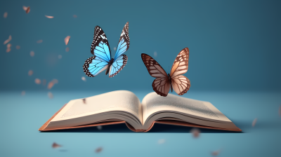 蝴蝶飞舞开启的书页世界