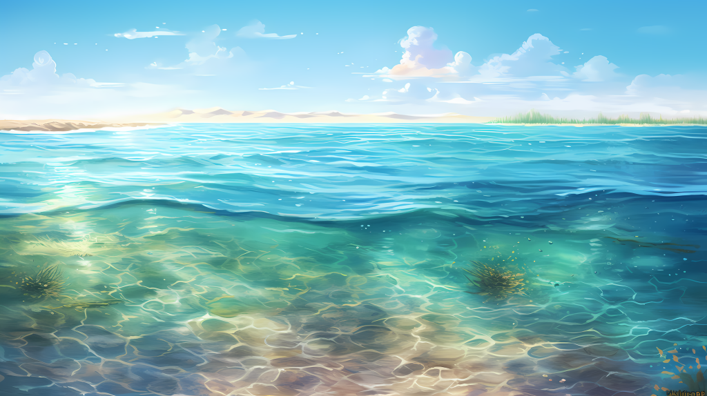 夏日北海清澈沙滩版权图片下载