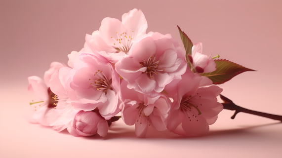 樱花淡粉色背景花卉摄影