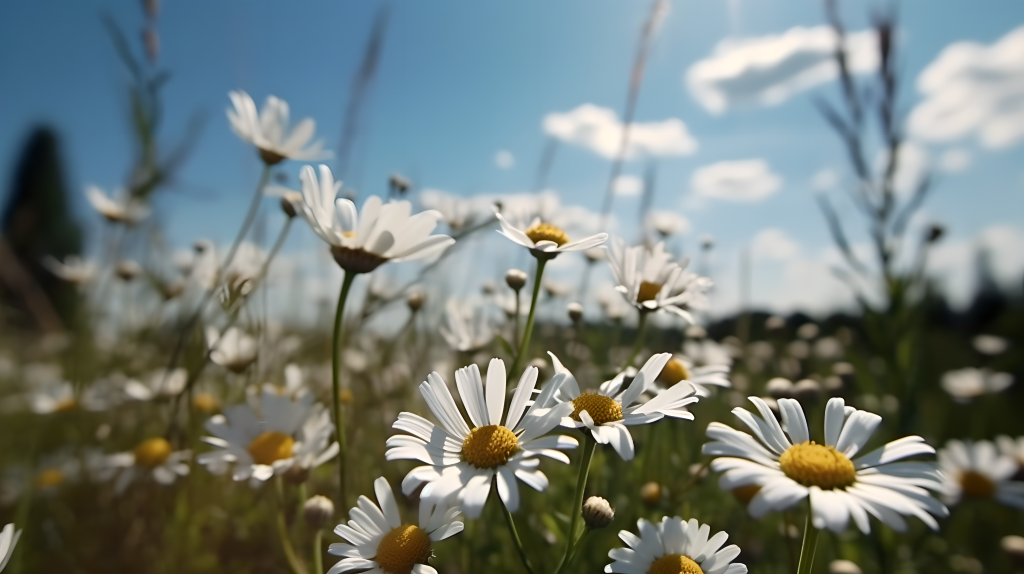 星星艺术团风格的满天黄雏菊版权图片下载
