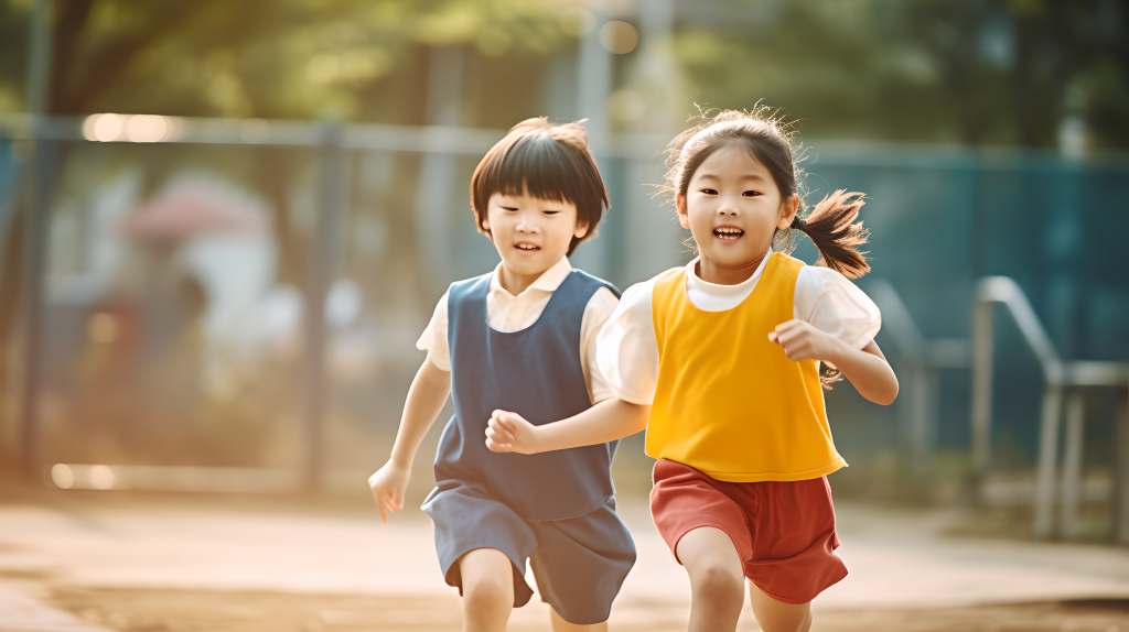 阳光下的奔跑的少年摄影图版权图片下载