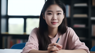 温柔的亚洲女孩高清图