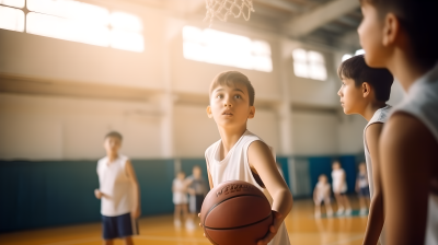 校园篮球少年活力满满