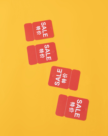 活动热销标签实拍图