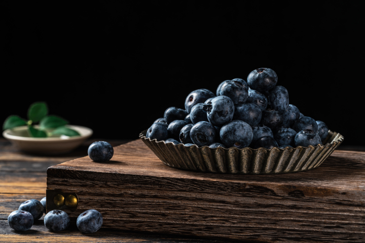 云南特产大颗粒蓝莓高清图版权图片下载