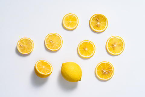 安岳新鲜柠檬水果切片实拍图