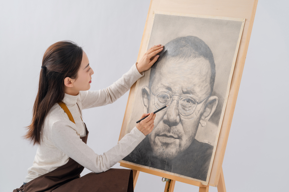 人物素描写真高清图