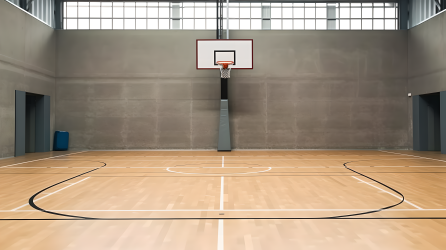 室内篮球馆明亮真实摄影图片