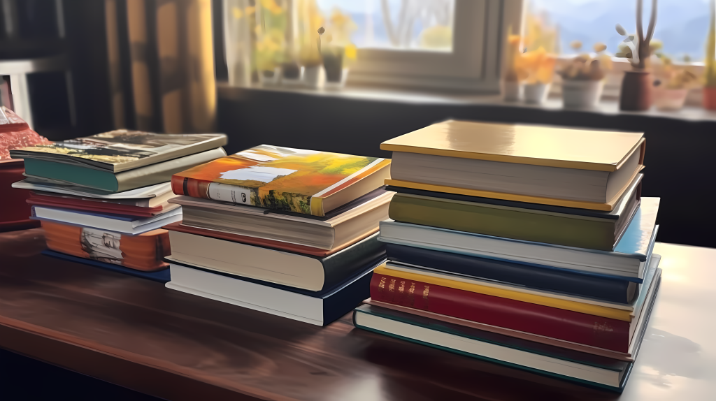 中学教材近景摄影图片