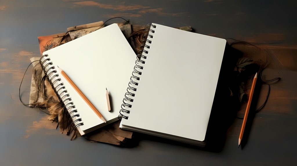 笔记本铅笔学习文具摄影图版权图片下载