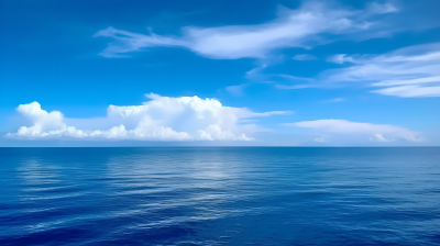 一望无际的大海摄影图