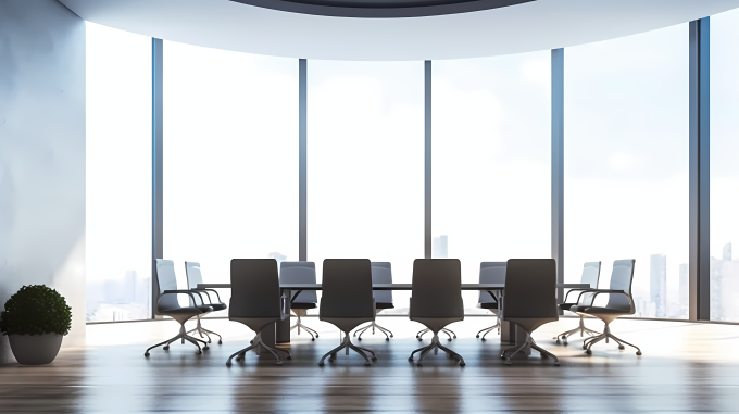 精确主义风格会议室摄影图
