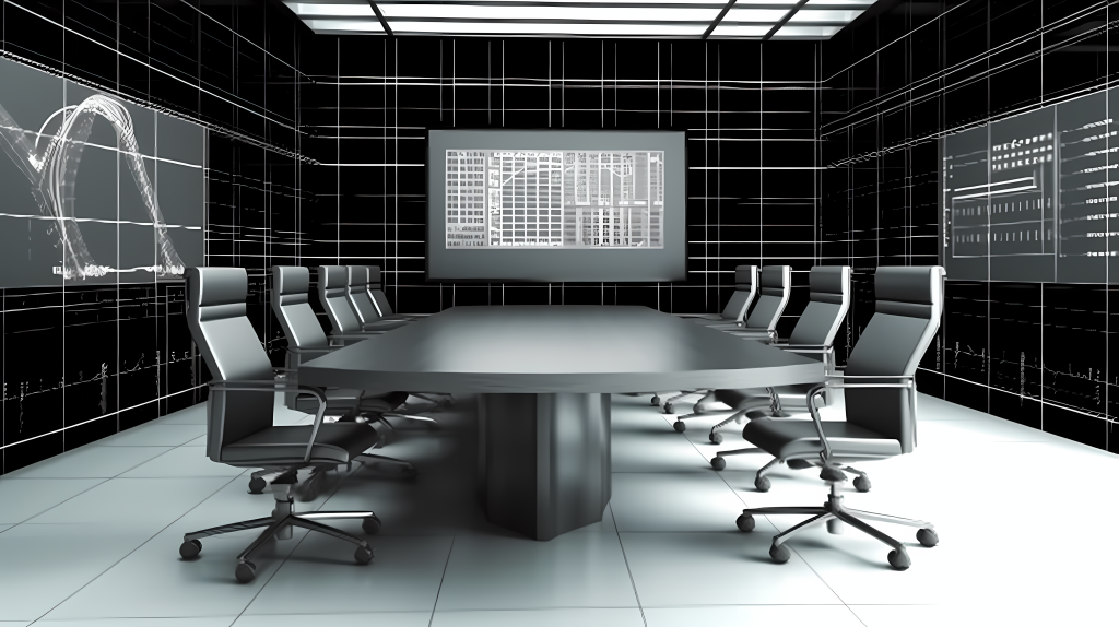 神秘科技风格会议室摄影图版权图片下载