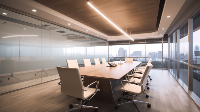 不透明与半透明风格的会议室室内设计摄影图片