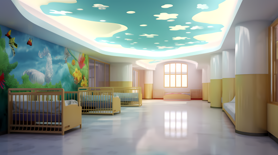 梦幻主题儿童医院摄影图