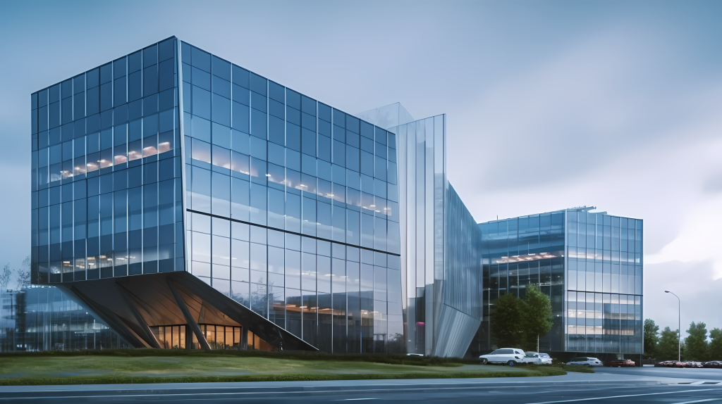 高端香港玻璃幕墙写字楼摄影版权图片下载