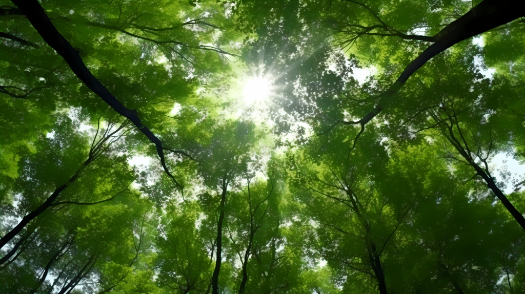 绿色森林美景摄影图版权图片下载