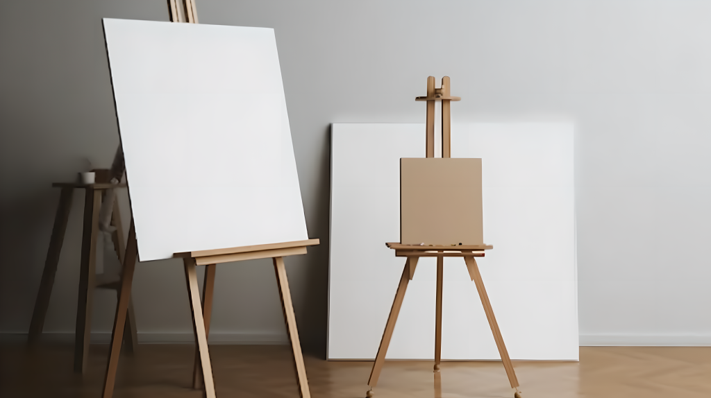 创意工作室内的画板与画架摄影图版权图片下载