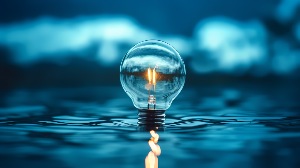 水中波纹霓虹灯摄影图版权图片下载