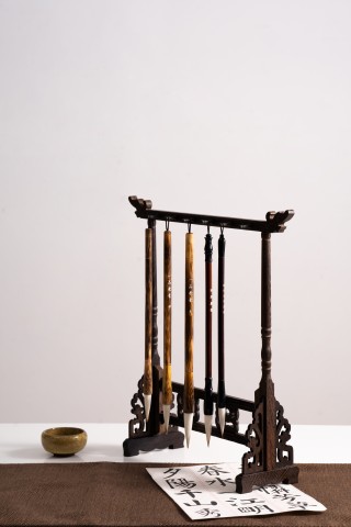 中国书法和毛笔展示高清图