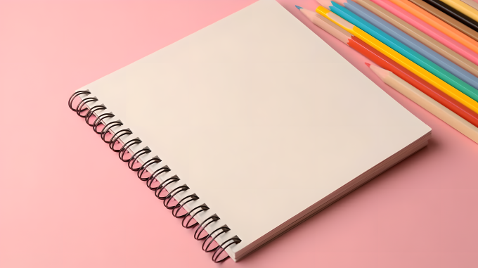 绘画本彩笔实拍图