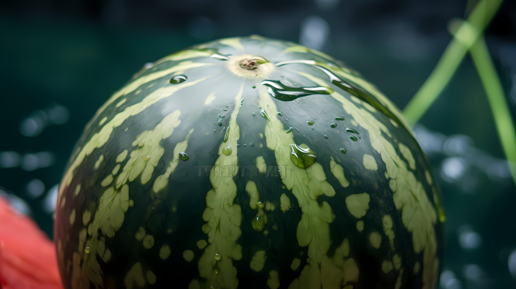 清新的花前西瓜摄影图版权图片下载