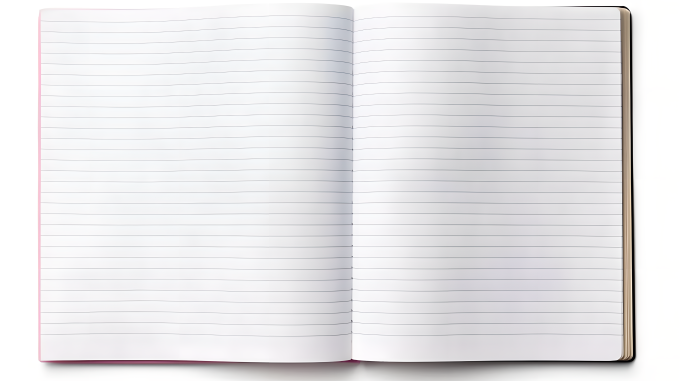 打开的笔记本实拍图