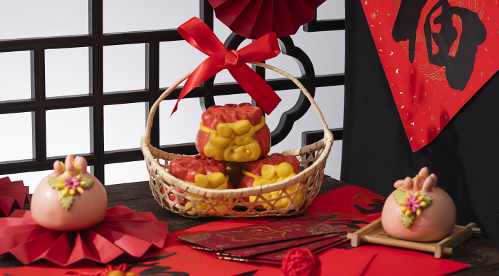 春节节日庆典面塑篮子实拍图版权图片下载