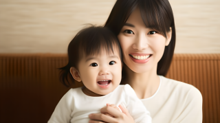 亲子幸福温馨摄影图