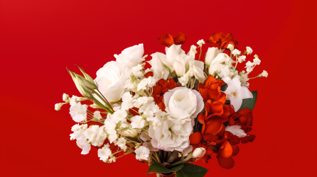 锦绣盛放的白花花束摄影图