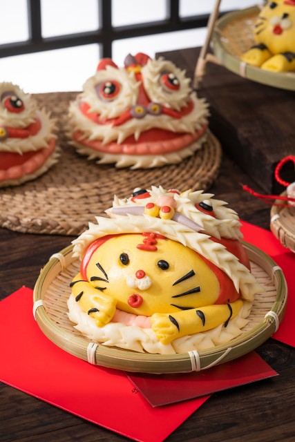 老虎狮子造型的花馍实拍图