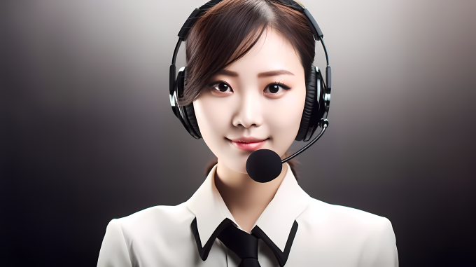 专业客服人员摄影图片