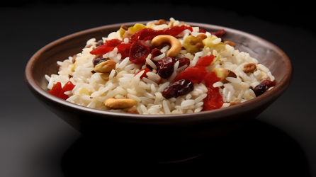 五彩斑斓的混合米饭摄影图